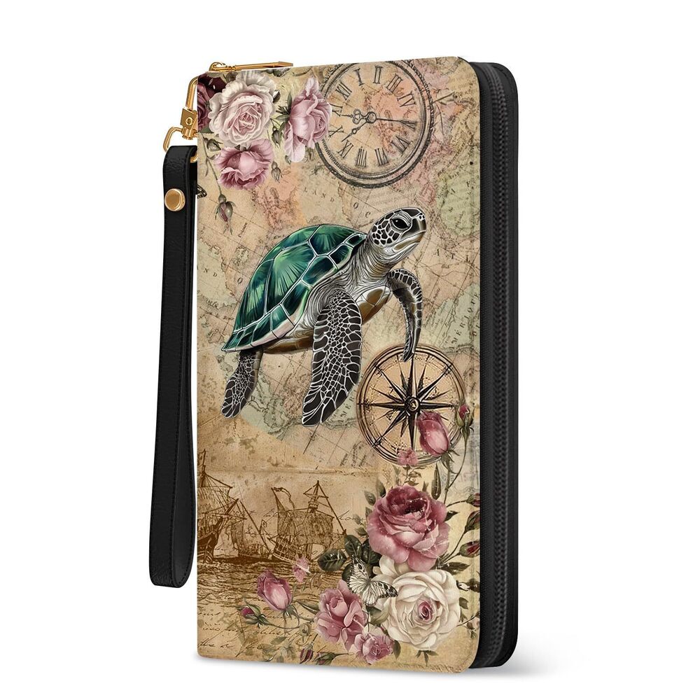 1063 Sea Turtles Wallet, Turtles Wristlet RFID Blocking Wallets , Purse